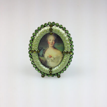 Oval Photo Frame Green