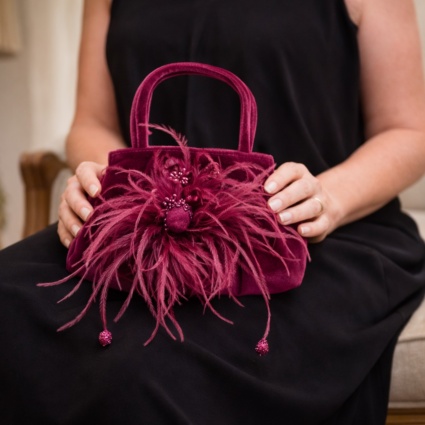 Velour Crushed Nellie Handbag