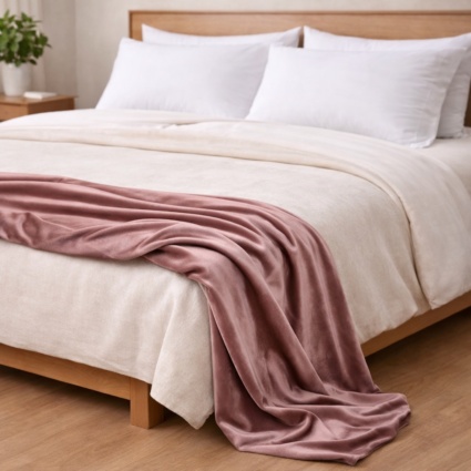 Florence Rose Velvet Throw