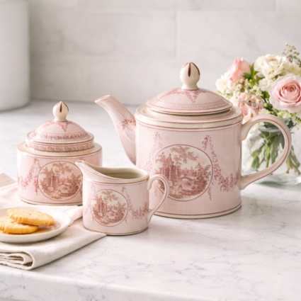 Palace Toile Sugar & Creamer