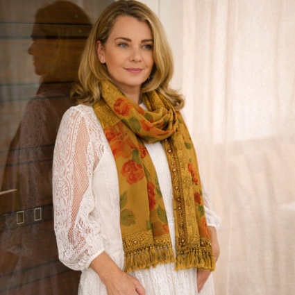 Chiffon Floral with Tasseling