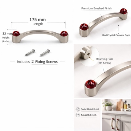 Cabinet Handle Brushed Metal