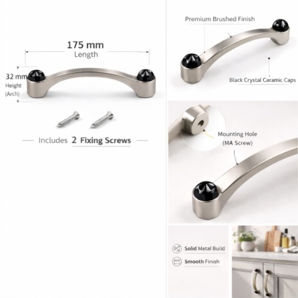 Cabinet Handle Brushed Metal