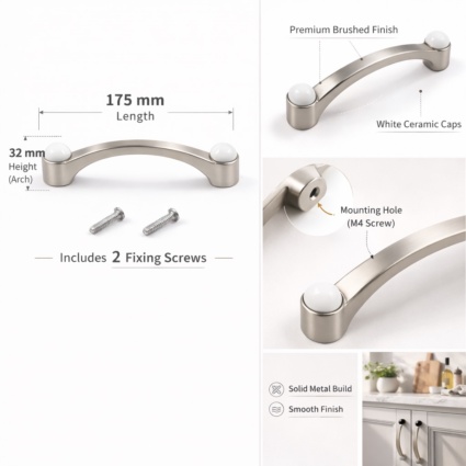 Cabinet Handle Brushed Metal