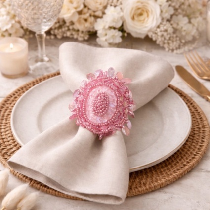Blush napkin ring