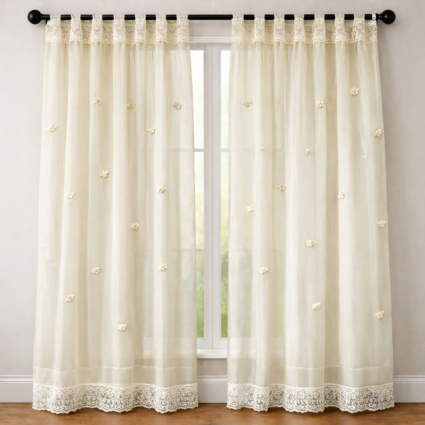 Organza Lace Curtains Set